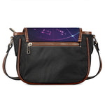 Zodiac Symbols Wheel Print Saddle Bag