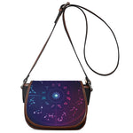 Zodiac Symbols Wheel Print Saddle Bag