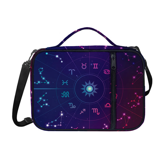 Zodiac Symbols Wheel Print Shoulder Strap Bible Bag
