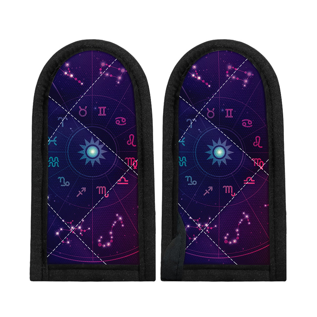 Zodiac Symbols Wheel Print Skillet Handle Cover