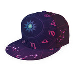 Zodiac Symbols Wheel Print Snapback Cap
