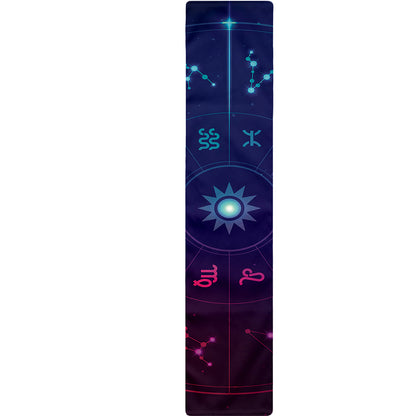 Zodiac Symbols Wheel Print Table Runner