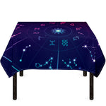 Zodiac Symbols Wheel Print Tablecloth