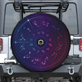 Zodiac Symbols Wheel Print Tire Cover With Camera Hole