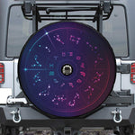 Zodiac Symbols Wheel Print Tire Cover With Camera Hole