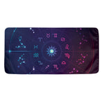 Zodiac Symbols Wheel Print Towel