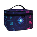 Zodiac Symbols Wheel Print Travel Makeup Bag