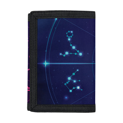 Zodiac Symbols Wheel Print Trifold Wallet
