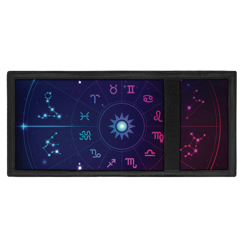 Zodiac Symbols Wheel Print Trifold Wallet
