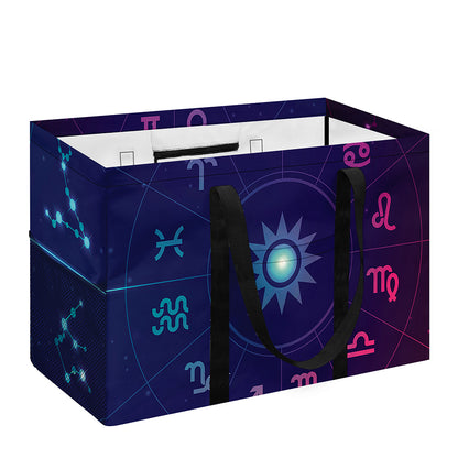 Zodiac Symbols Wheel Print Utility Tote Bag