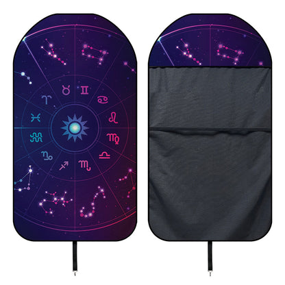 Zodiac Symbols Wheel Print Waterproof Car Seat Cover