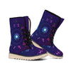 Zodiac Symbols Wheel Print Winter Boots