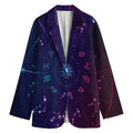 Zodiac Symbols Wheel Print Women's Blazer