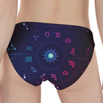 Zodiac Symbols Wheel Print Women's Panties