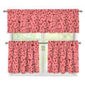 Zombie Brain Print 3 Piece Kitchen Curtains