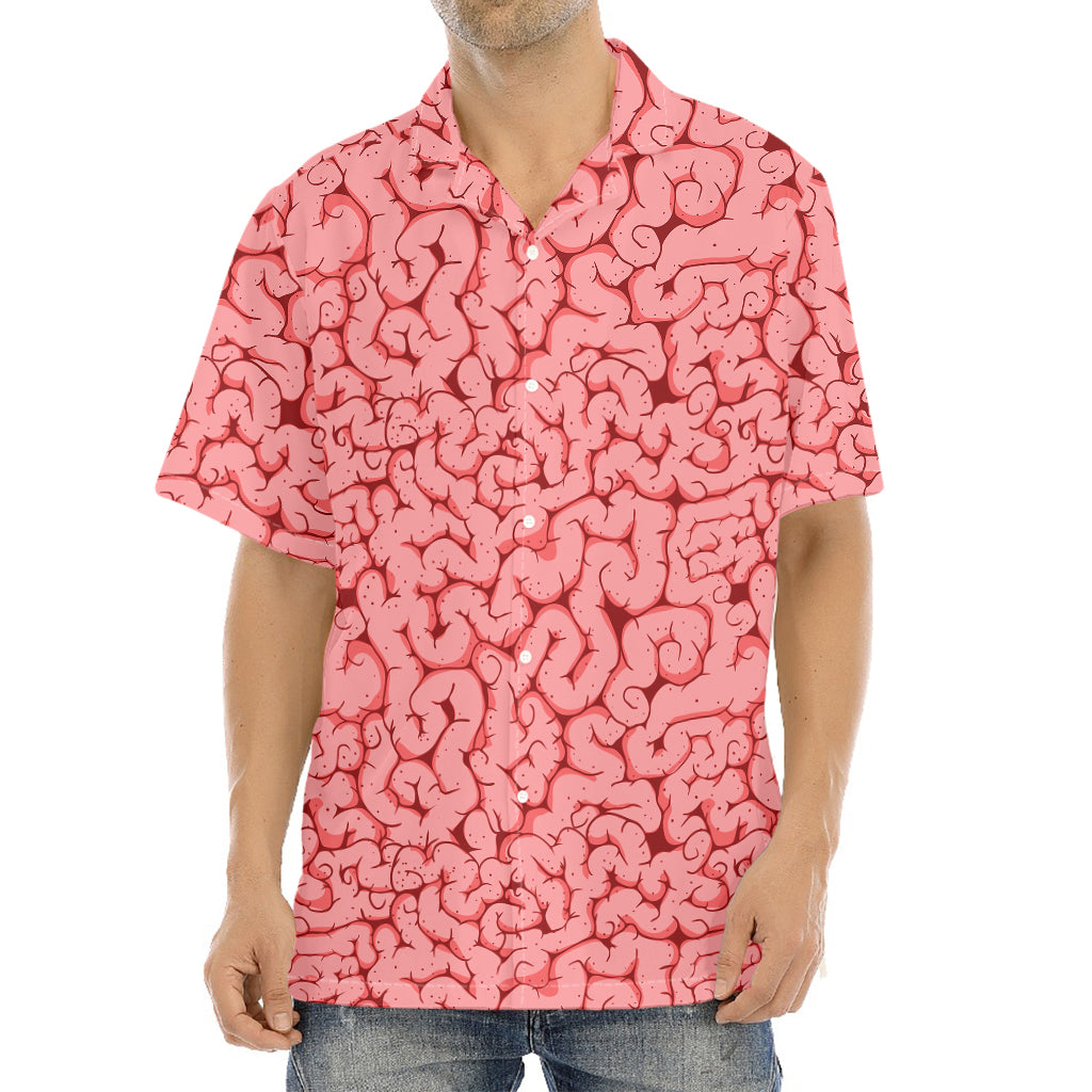 Zombie Brain Print Aloha Shirt