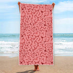Zombie Brain Print Beach Towel