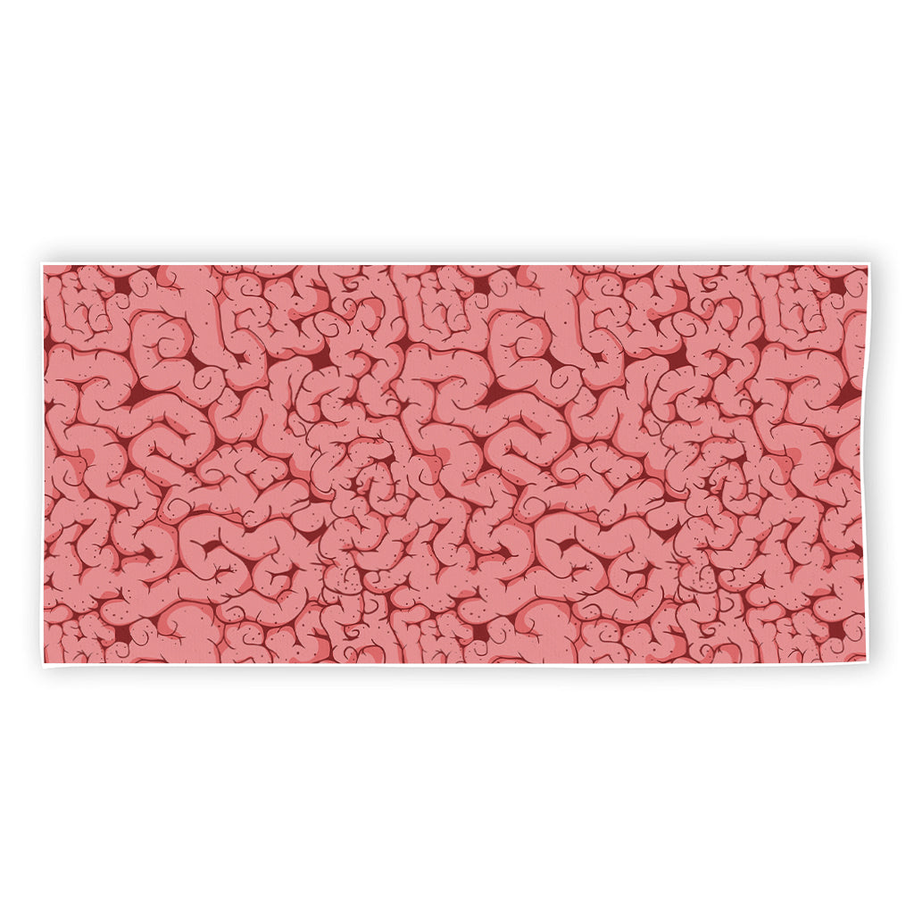 Zombie Brain Print Beach Towel