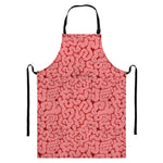 Zombie Brain Print Bib Apron With Pocket