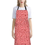Zombie Brain Print Bib Apron With Pocket