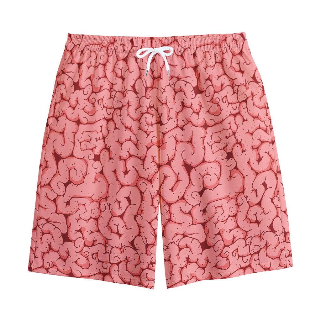 Zombie Brain Print Cotton Shorts