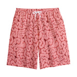 Zombie Brain Print Cotton Shorts