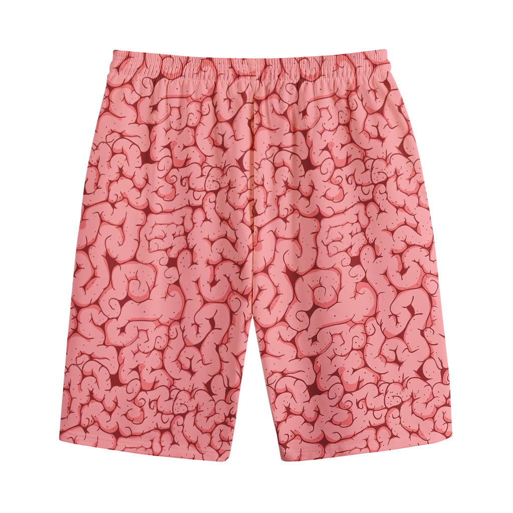 Zombie Brain Print Cotton Shorts