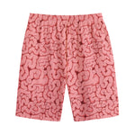 Zombie Brain Print Cotton Shorts