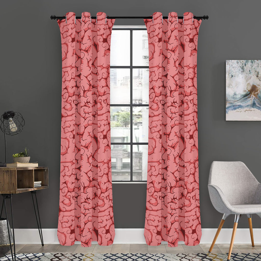 Zombie Brain Print Curtain