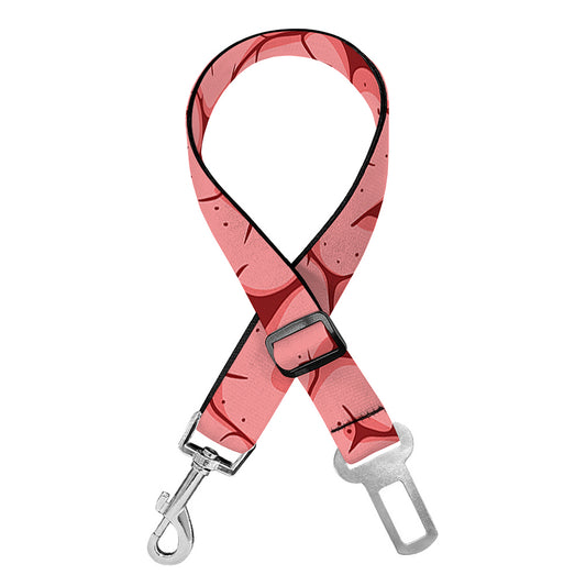 Zombie Brain Print Dog Seat Belt
