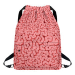 Zombie Brain Print Drawstring Backpack