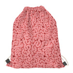 Zombie Brain Print Drawstring Bag