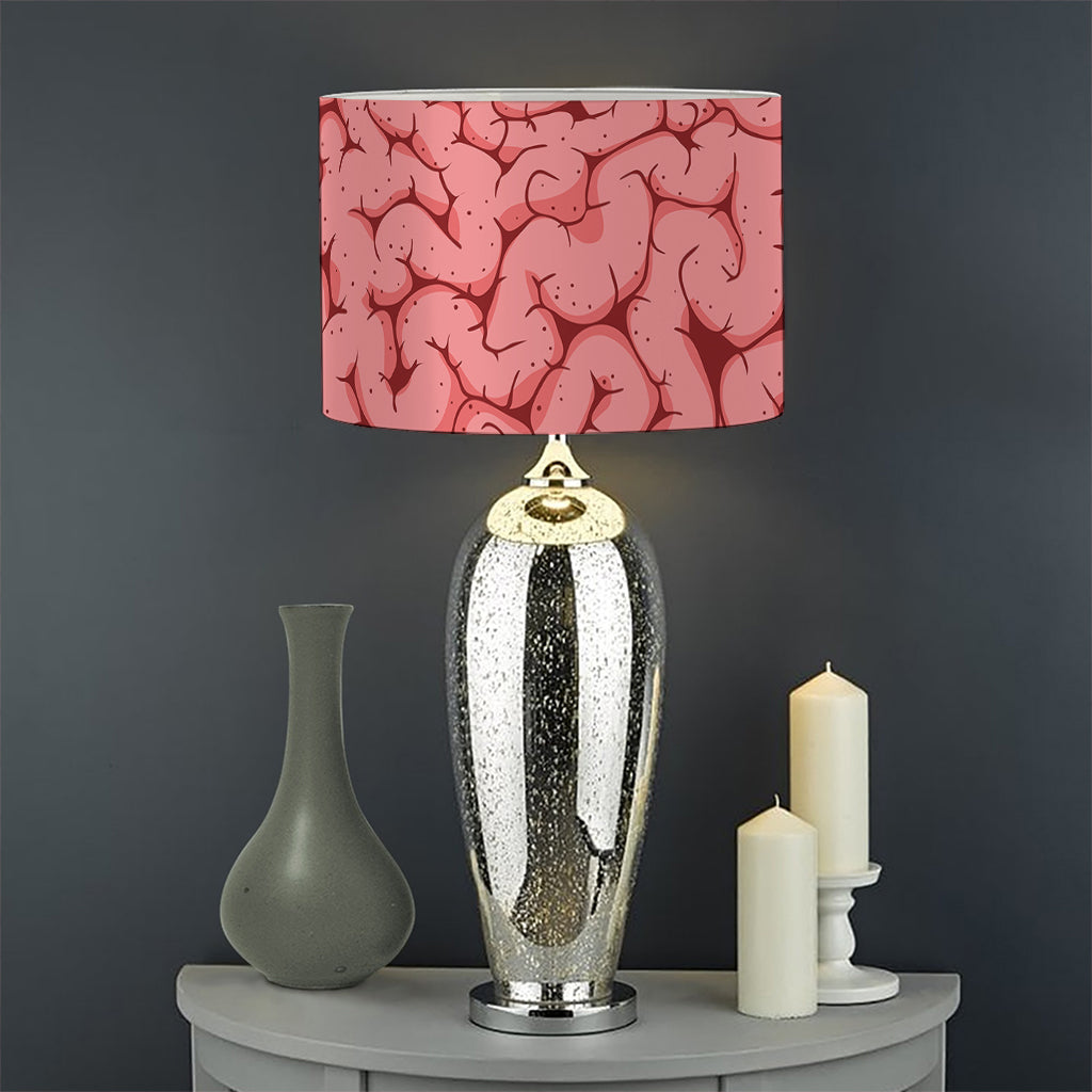 Zombie Brain Print Drum Lamp Shade