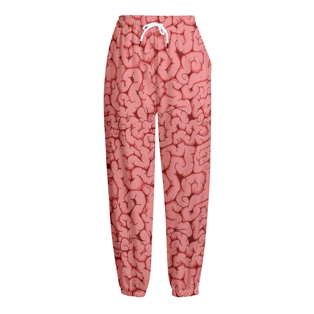 Zombie Brain Print Fleece Lined Knit Pants