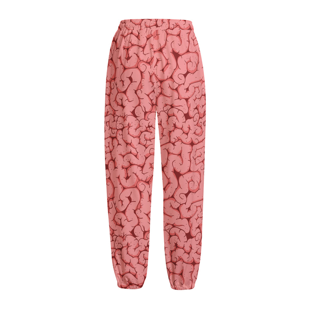 Zombie Brain Print Fleece Lined Knit Pants