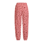 Zombie Brain Print Fleece Lined Knit Pants