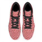 Zombie Brain Print High Top Leather Sneakers