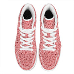Zombie Brain Print High Top Leather Sneakers