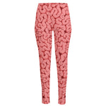 Zombie Brain Print High-Waisted Pocket Leggings