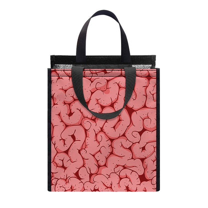 Zombie Brain Print Insulated Lunch Tote