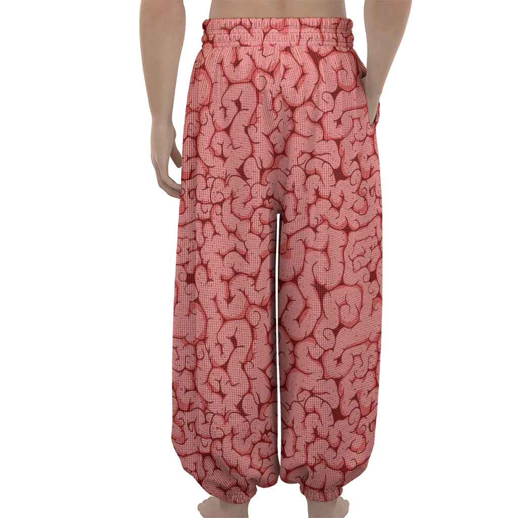 Zombie Brain Print Lantern Pants