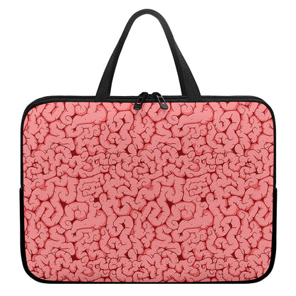 Zombie Brain Print Laptop Sleeve With Handle