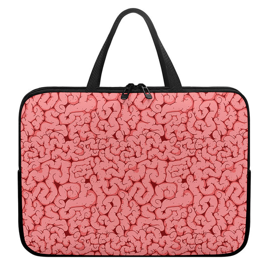 Zombie Brain Print Laptop Sleeve With Handle