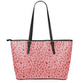 Zombie Brain Print Leather Tote Bag With Zipper