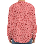 Zombie Brain Print Long Sleeve Baseball Jersey