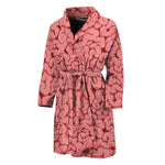 Zombie Brain Print Men's Bathrobe