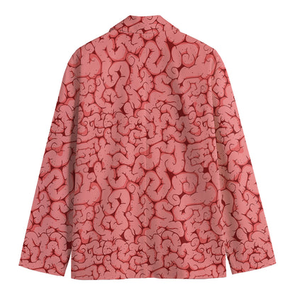 Zombie Brain Print Men's Blazer