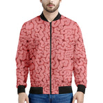 Zombie Brain Print Men's Bomber Jacket
