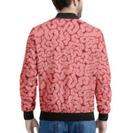 Zombie Brain Print Men's Bomber Jacket