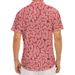 Zombie Brain Print Men's Deep V-Neck Shirt